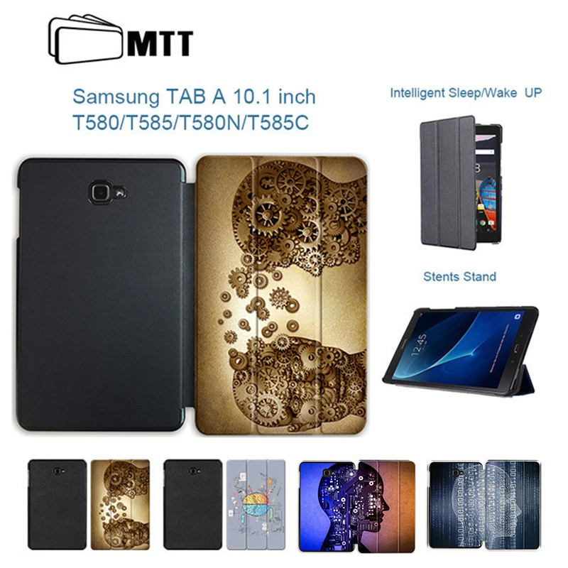 

MTT Print Case For Samsung Galaxy Tab A 10.1'' A6 T580N T585C Protective Stand Cover for Galaxy Tab A 10.1 SM-T580/585 Tablet