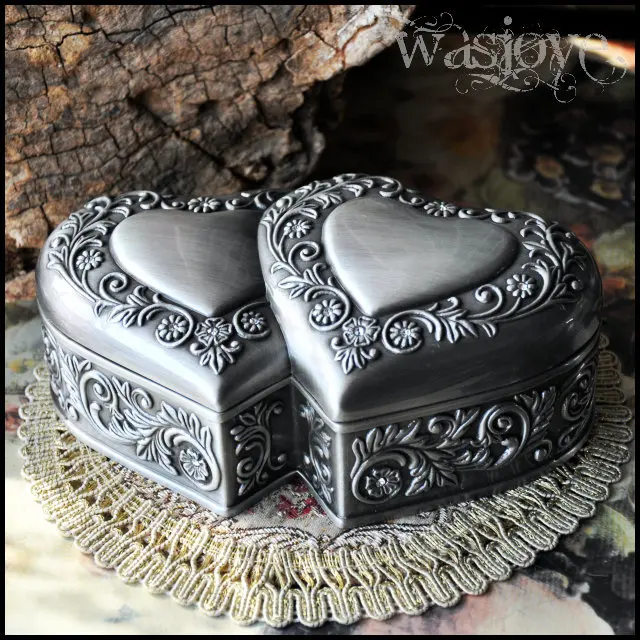 Fashion European Style Metal Jewelry Case Zinc aloy Trinket box
