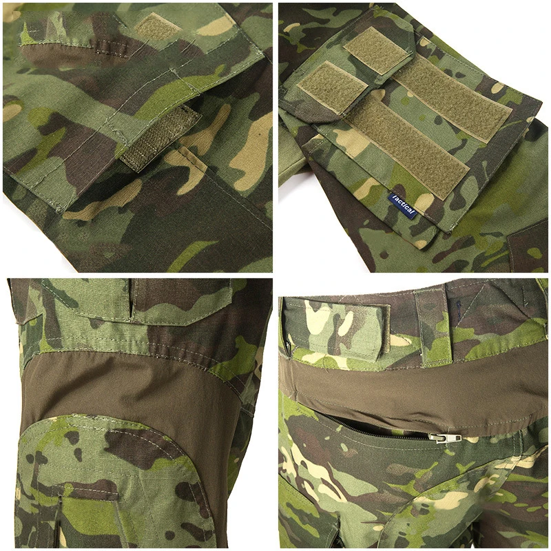 Мужские военные комплекты одежды, тактическая форма, БДУ, армейский боевой костюм, камуфляжные Футболки с длинным рукавом, рабочие брюки-карго