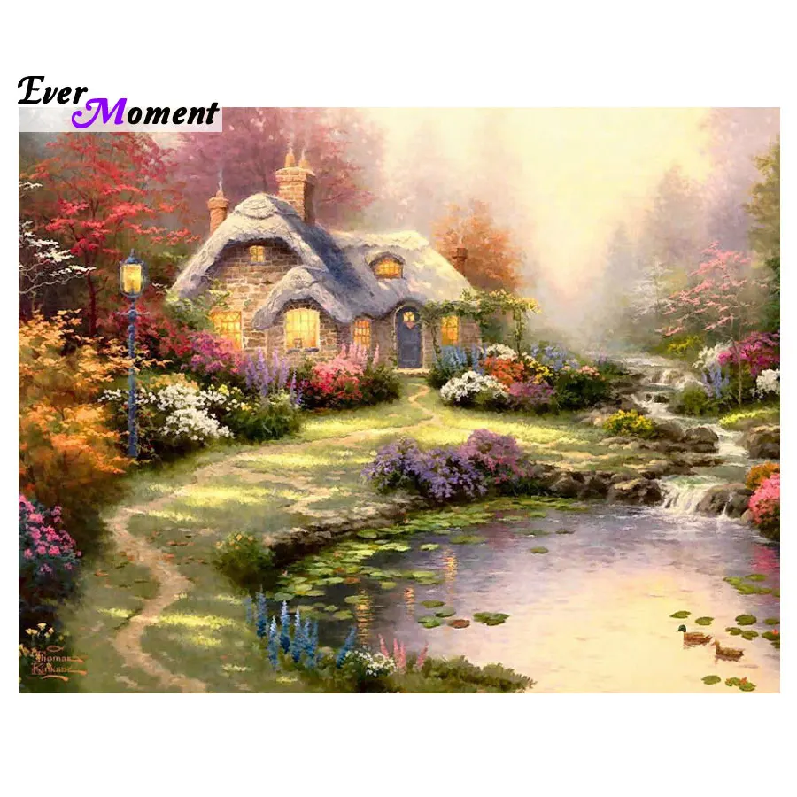 DIY diamond painting landscape handmade full diamond embroidery Dream Cottage 5d square diamond mosaic full paste pattern ASF092 DIY diamond painting landscape handmade full diamond embroidery Dream Cottage 5d square diamond mosaic full paste pattern ASF092