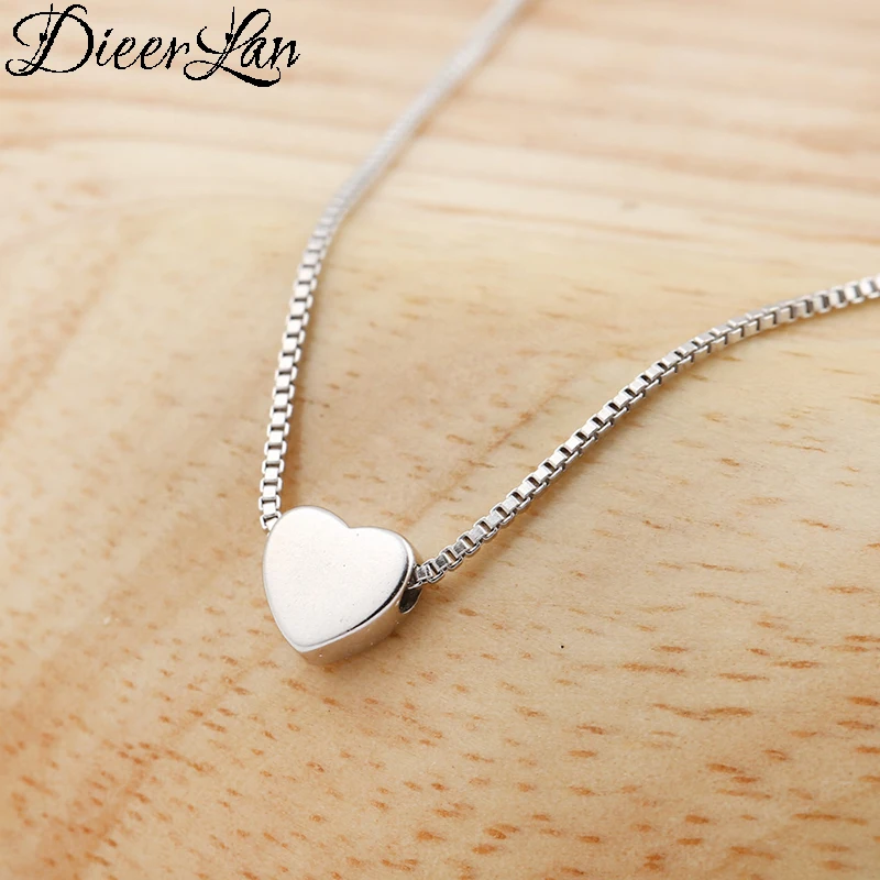 

Simple 925 Sterling Silver Love Heart Necklaces Pendants for Women Chokers Necklaces Charms Bohemian Party Jewelry Gifts
