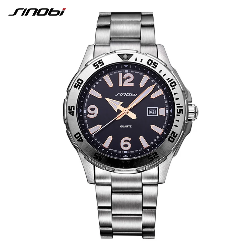 

SINOBI Relogio Masculino watch man Luxury Brand saat Business Men's Watches Sports Fashion Luminous Waterproof Wrist Watch L62