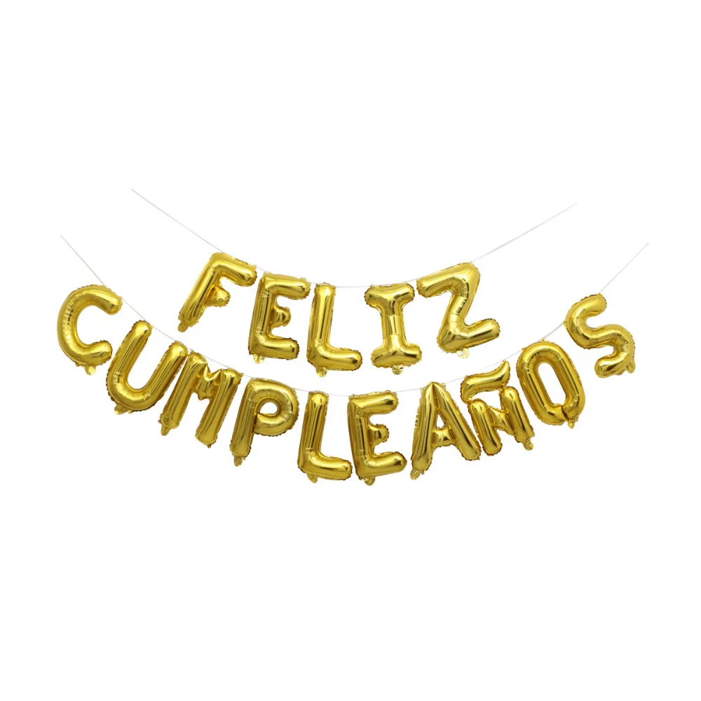 15 unids/set 16 pulgadas español Feliz cumpleaños letra alfabeto Globos inflables colgar Globos aire Globos decoración suministros 15 unids/set 16 pulgadas español Feliz cumpleaños letra alfabeto Globos inflables colgar Globos aire Globos decoración suministros