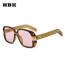 HBK unisexe pilote carré lunettes de soleil grand cadre Vintage femmes hommes marque concepteur 2018 nouvelle mode à la mode lunettes de soleil lunettes UV400
