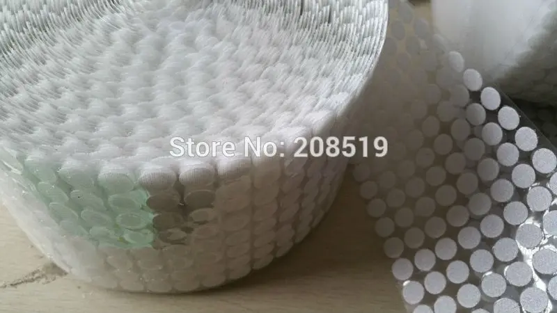 

V0001 Adhesive Fastener Tape Dots 12MM Polyester Ribbon Hook Loop For shoes/paper crafts (240pcs hook+240pcs loop)