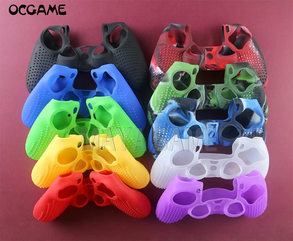 

OCGAME Non-slip Surface Design Rubber Durable Silicon Skin Cover Case Gamepad Protection Skin For Playstation 4 PS4