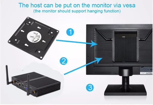 Eglobal Minipc i3 7100U Kaby Lake мини-ПК без вентилятора Win10 Intel HD graphics 620 мини-компьютер Barebone i3 PC