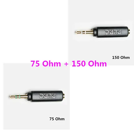 DUNU проводник наушники импедансный разъем 75 150 200 Ом шумоподавление адаптер 3,5 мм разъем сопротивление уменьшить шум фильтр штекер - Цвет: 75 ohm 150 ohm