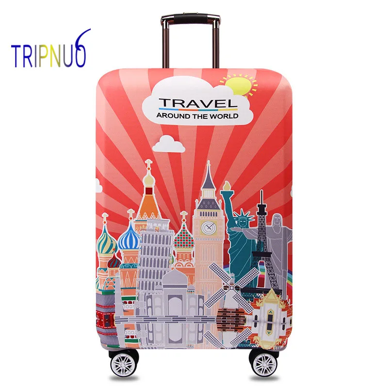 TRIPNUO эластичная ткань с картой мира Чемодан защитная крышка Suitable18 32 дюйма тележка
