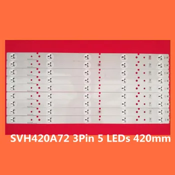 

9 Pieces/lot LED strip SVH420A72 3Pin 5 LEDs 420mm for LED42EC260JD LED42K20JD LED42EC260 ED42K30JD