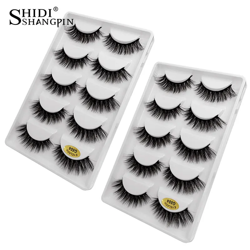 

SHIDISHANGPIN mink eyelashes 10 pairs 3d mink lashes natural long false eyelashes 3d lashes makeup false lashes maquiagem cilios