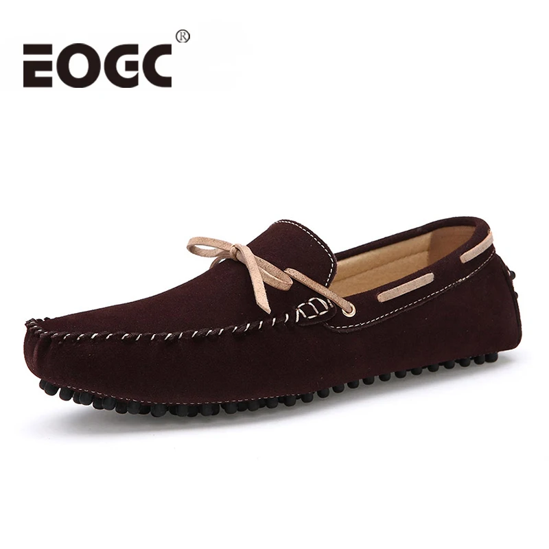 

Plus size 39-46 New style Genuine Leather Suede men flats shoes Brand Moccasins men loafers Peas Shoes Fashion Casual shoes