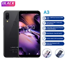 

UMIDIGI A3 Global Band 5.5"incell HD+display 2GB+16GB smartphone Quad Core Android 8.1 12MP+5MP Face Unlock Dual 4G Mobile Phone