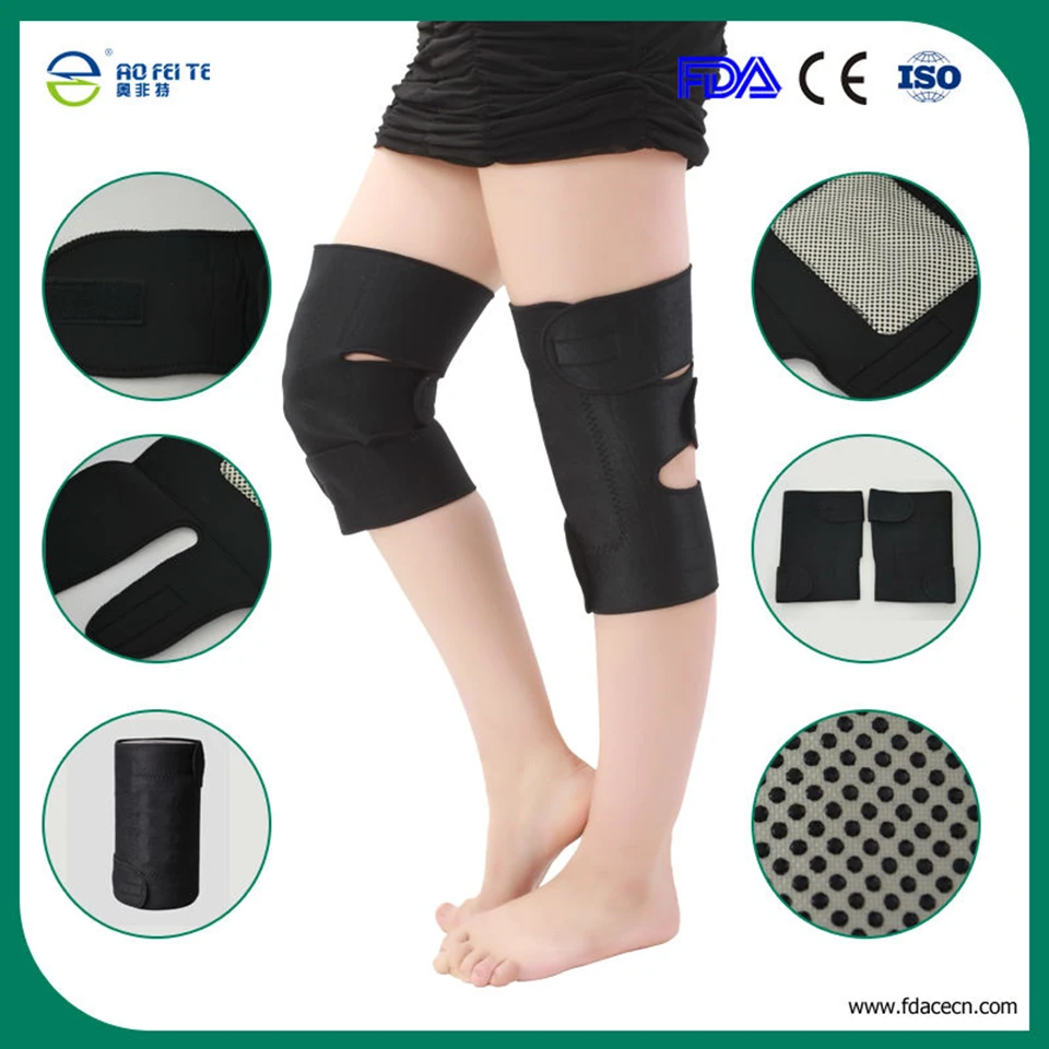 AOFEITE турмалиновая повязка на колено накладки для артрита поддержка колена брекет медицинский пояс эластичный наколенник Магнитная коленная подушка для спорта