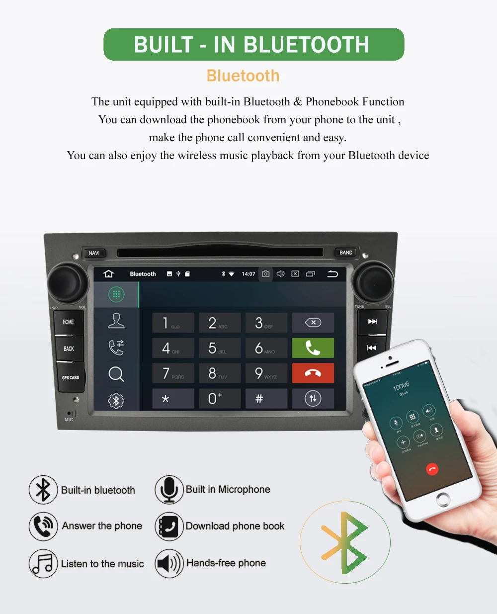 Sale Bonroad 2Din Android 9.0 Car DVD Radio For Opel Astra Vectra Antara Zafira Corsa multimedia player GPS Navigation RAM 2G ROM 16G 5