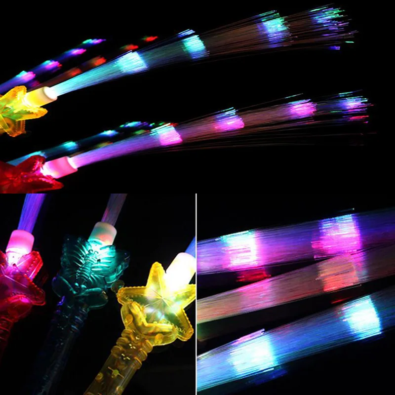 Ledluminouslight upchristmashaloween toy ledconcertparty light stick glow in the dark glow fiber optic sticks for party  (3)
