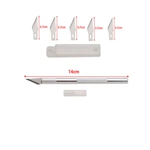 Нескользящий металлический нож для скальпеля набор инструментов Резак гравировальные ремесленные ножи+ 5 шт. лезвия для мобильного телефона PCB DIY ремонт ручных инструментов