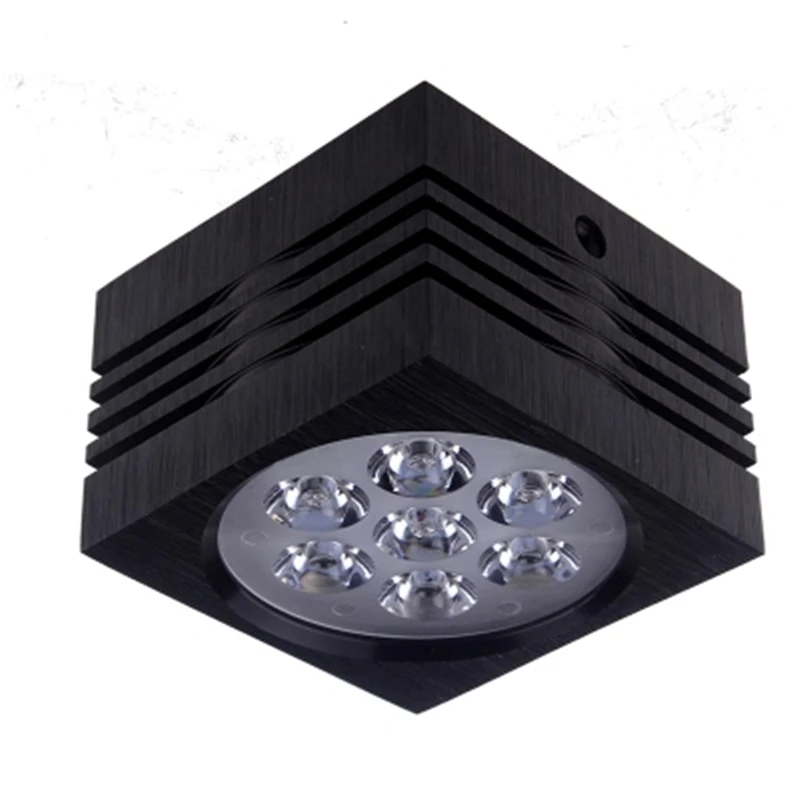 Светодиодный потолочный светильник с квадратным поверхностным креплением, 3 Вт/5 Вт/7 Вт, AC85-265V, свободный потолочный светильник для гостиной, стены, коридора, потолочный точечный светильник