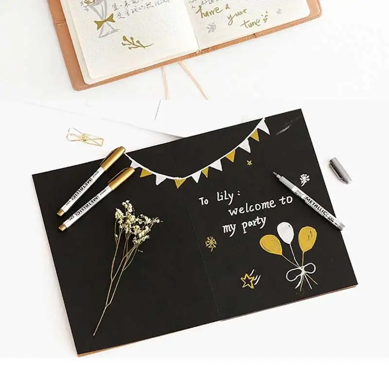 Gold Silver Color Paint Pen Metal Pen Technology Decoration Craftwork Crafts Art Painting Metalic Fabric Marker Pens Stationery Gold Silver Color Paint Pen Metal Pen Technology Decoration Craftwork Crafts Art Painting Metalic Fabric Marker Pens Stationery