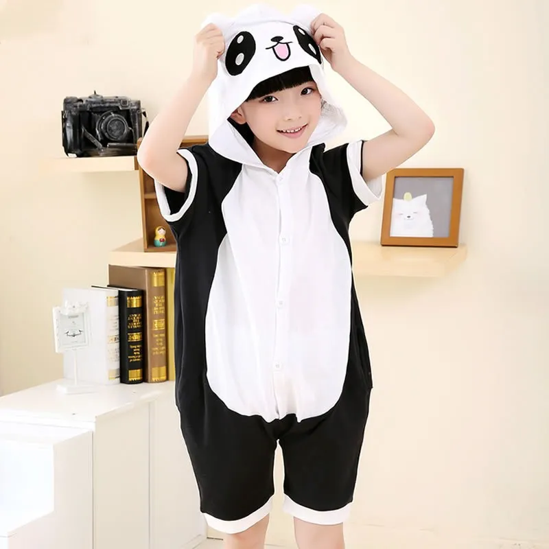 

Vanled Lovely Panda Adult Woman Costumes Cosplay Costumes Summer Short Sleeve Pajama Childern Overall Onesie Anmme Pijamas