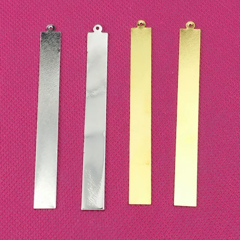 

10Pcs 9x84mm Square strip Connectors Metal Crafts Gift Decoration DIY Findings
