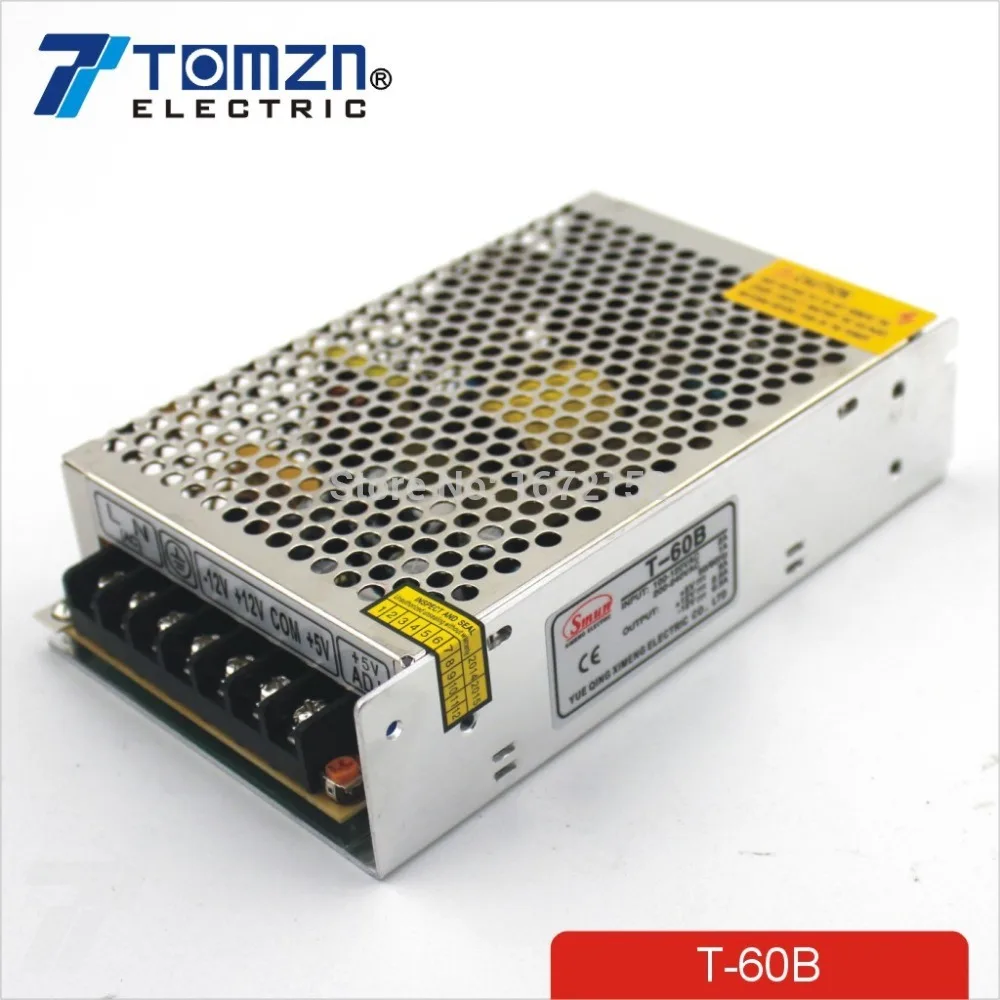 60 Вт тройной выход 5 V 24 V-12 V коммутации источники питания AC DC