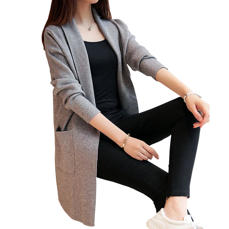 ^*Best Offers autumn Women Sweater and Cardigans Crochet Fashion Long-sleeve Solid Color Loose Knitted V-neck Cardigan Spring Female Sweaters ^*Best Offers autumn Women Sweater and Cardigans Crochet Fashion Long-sleeve Solid Color Loose Knitted V-neck Cardigan Spring Female Sweaters