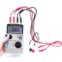 Высокочувствительный Измеритель сопротивления 3 1/2 ЖК-дисплей 4 линии постоянного тока цифровой Миллиомметр Низкий омметр TM-508A измерительный прибор