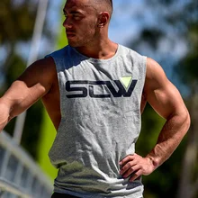 Летняя майка для тренажерного зала бег Круглый Мужской воротник рубашка без рукавов спортивный фитнес для мышц сжатия белый жилеты для бега