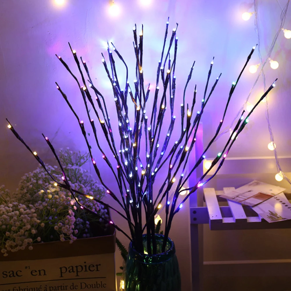 20 LED Willow Tree Branch Light Fairy String Lamp Home Party Romantic Decor