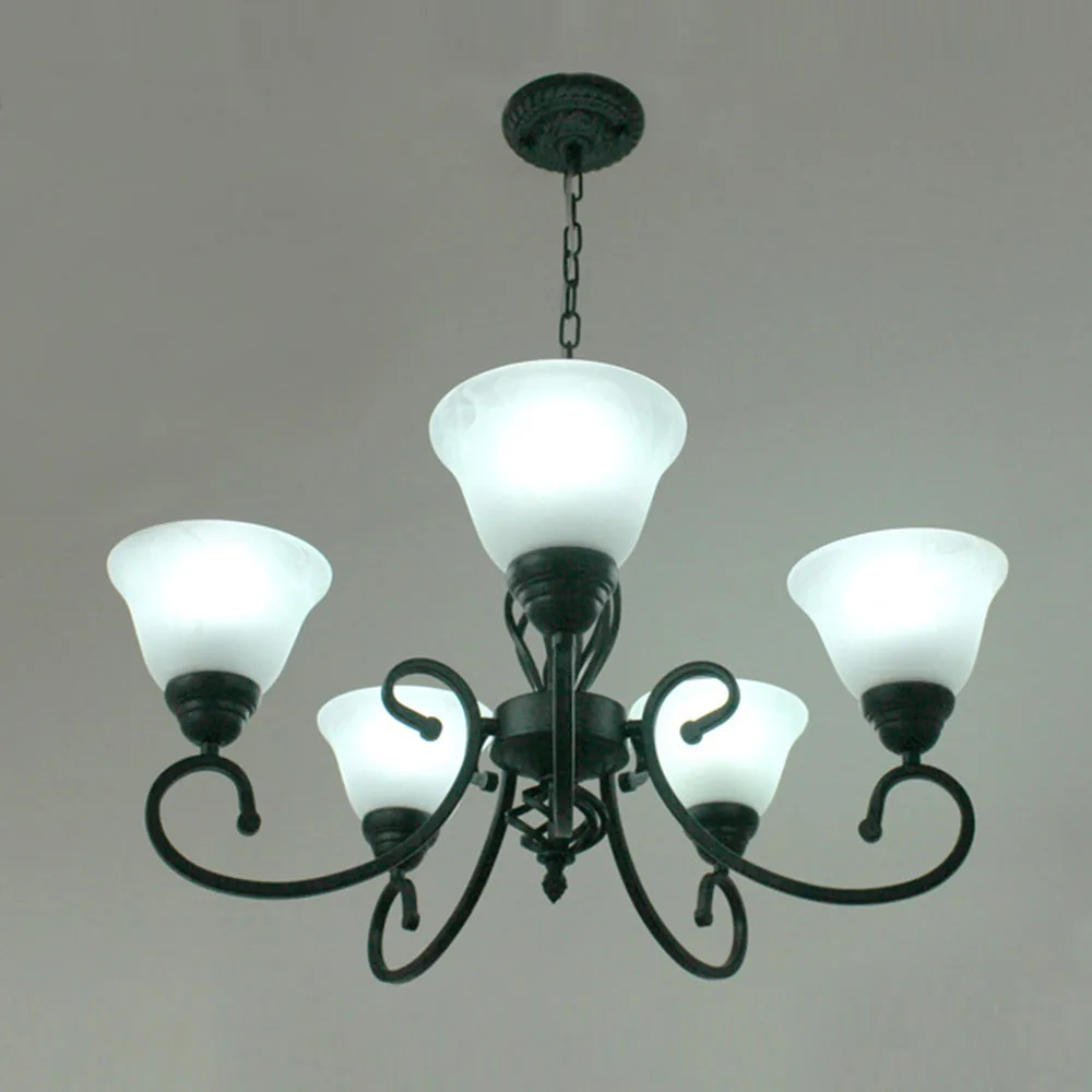 Vintage 5 Arms E27 Iron Craft Pendant Lights Lampara Colgante Loft