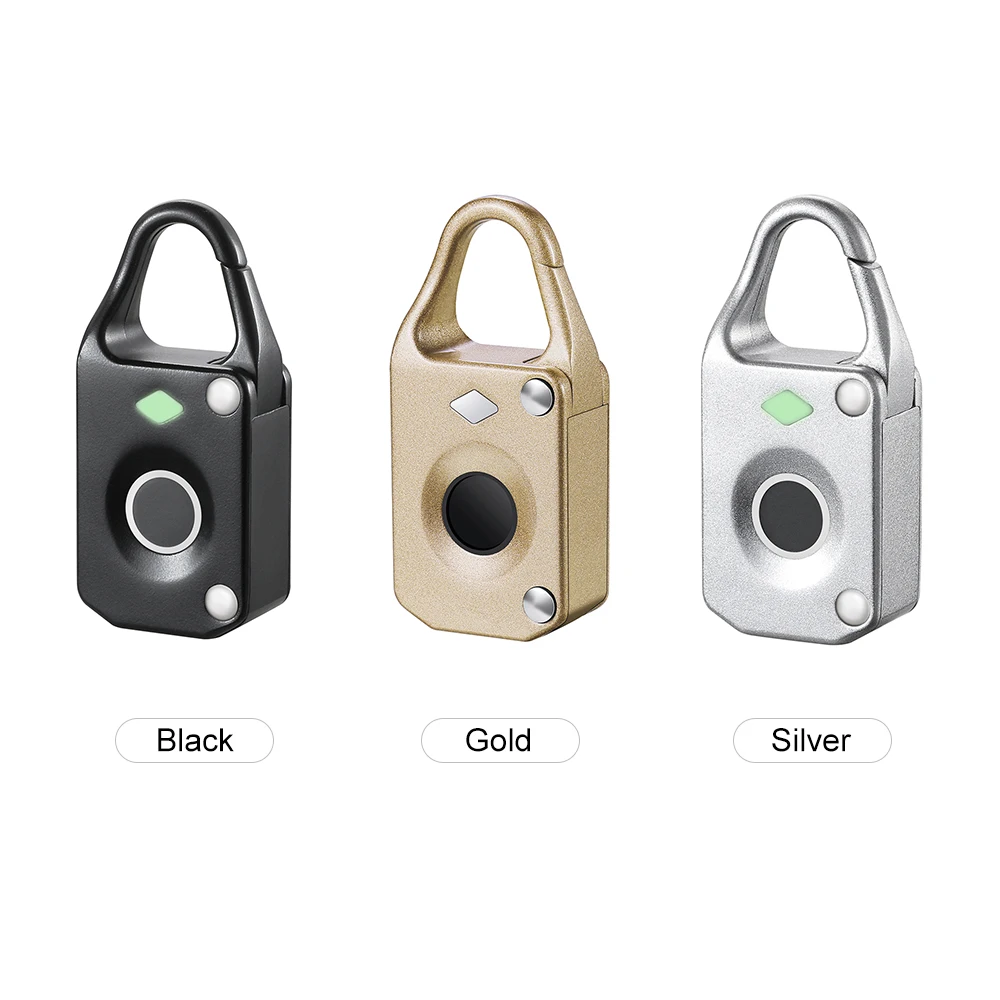 

Anti-theft Fingerprint Lock Intelligent Keyless USB Charge Waterproof Security Door Luggage Lock Golden