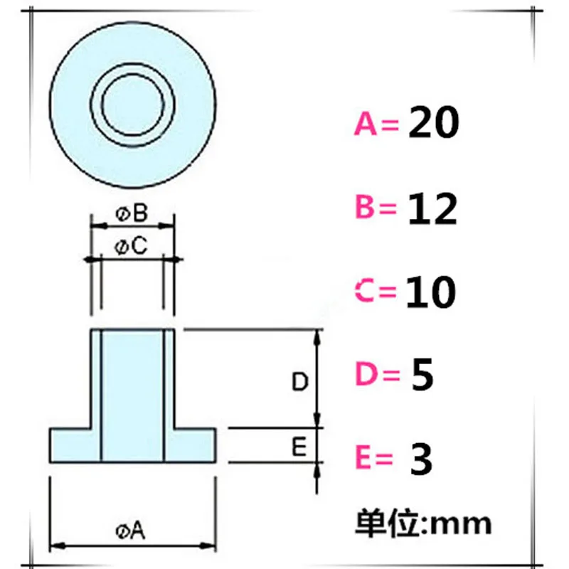 M10 транзистор Пластик шайба изоляции Буш нейлон шаг T тип втулка стандартного размера Кольцо из белого 10/30 шт