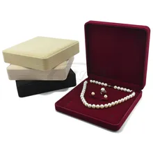 Набор украшений коробка 19x19x4 см ожерелье серьги кольцо подарочная коробка бархатная Свадебная Упаковка держатель ювелирных изделий Дисплей Коробка Для Хранения Чехол