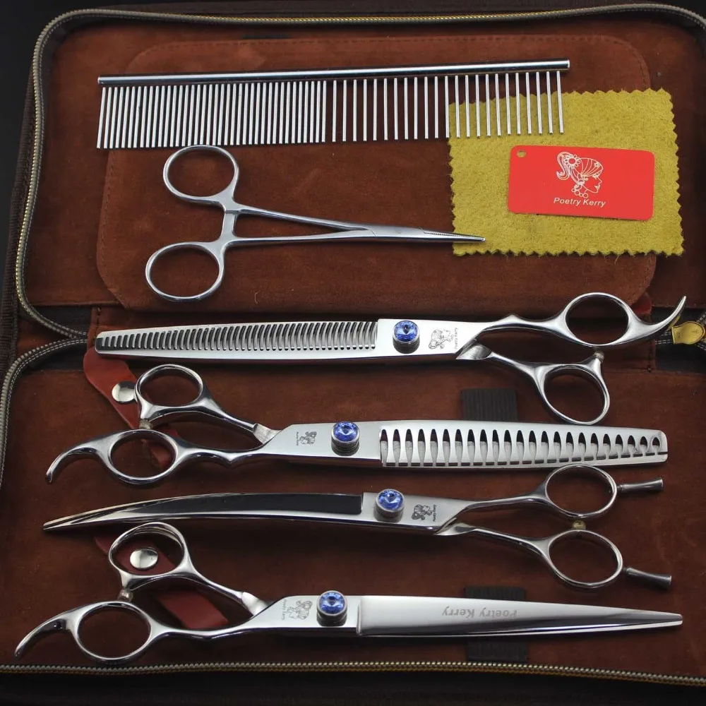 

8 INCH Professional Pet scissors sets,JP440C,61HRC,Straight & Thinning & Curved scissors sets ,4PCS/package