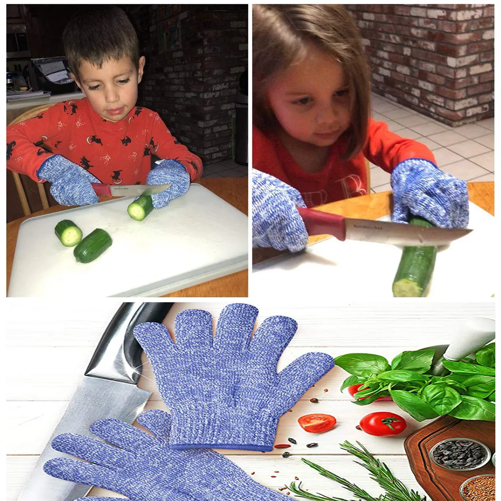 New Kitchen Cut-resistant Glove For kids 1Pair Small Adult Anti Cut Gloves Maximum Kids Cooking Protection safety