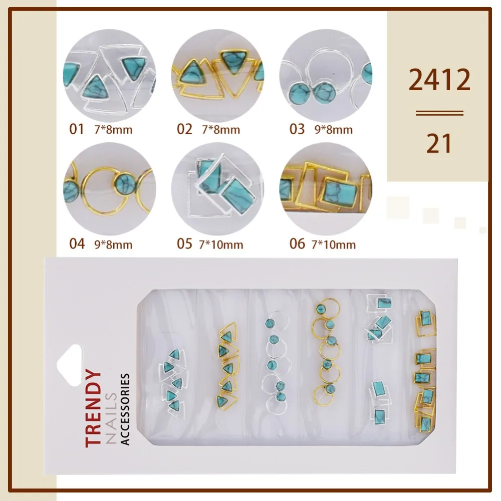 Multi-size 30 pcs Alloy Japanese Nail Rhinestones For Nails Art Decorations Crystals Charms Partition Mixed Size Rhinestone Set