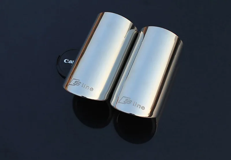 Car Rline Tail Throat Exhaust Pipe For Audi A1 A3 A4L A5 A6L Q3 Q5 Tail Pipe Car Exhaust Pipe Cover Muffler Tip