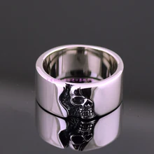Brief skeleton plate ring skull Men thai silver ring