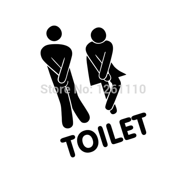 

Funny Toilet Sign Sticker Funny Reflective Vinyl Graphics Decals Caravan Motorhome Window Bumper