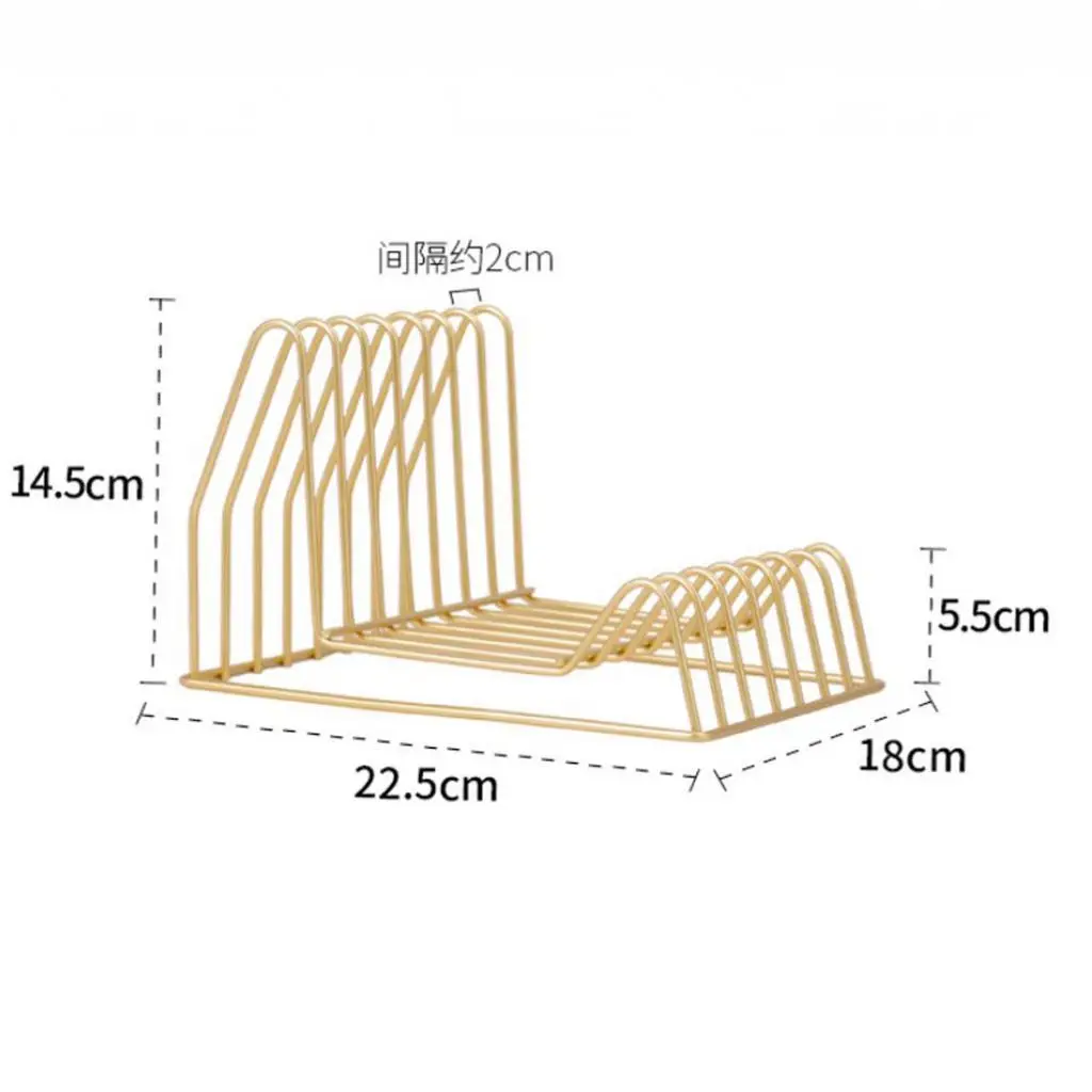 Irregular/Triangle File Organizer Wire Collection Desktop Iron Storage Rack Bookshelf Magazine Holder for Office Home Decoration