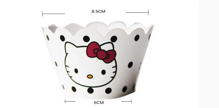 24 шт./компл. рисунок «Hello Kitty» бумажные Формы для кексов и стразов для детей подарок на день рождения украшения вечерние Baby Shower Cakecup выбирает поставки подарки для гостей