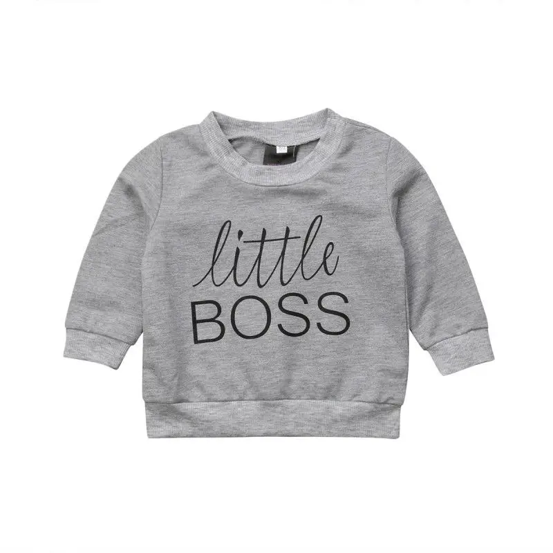 

Boys Girls Cotton Letter Print Sweatshirt