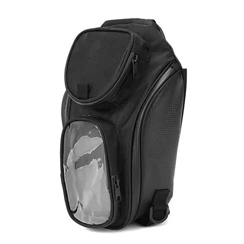 Водонепроницаемый мотор бак мешок черный масляный топливный бак сумка магнитное сиденье мотоцикла сумка одно плечо мотоциклетный рюкзак - Color Name: Black