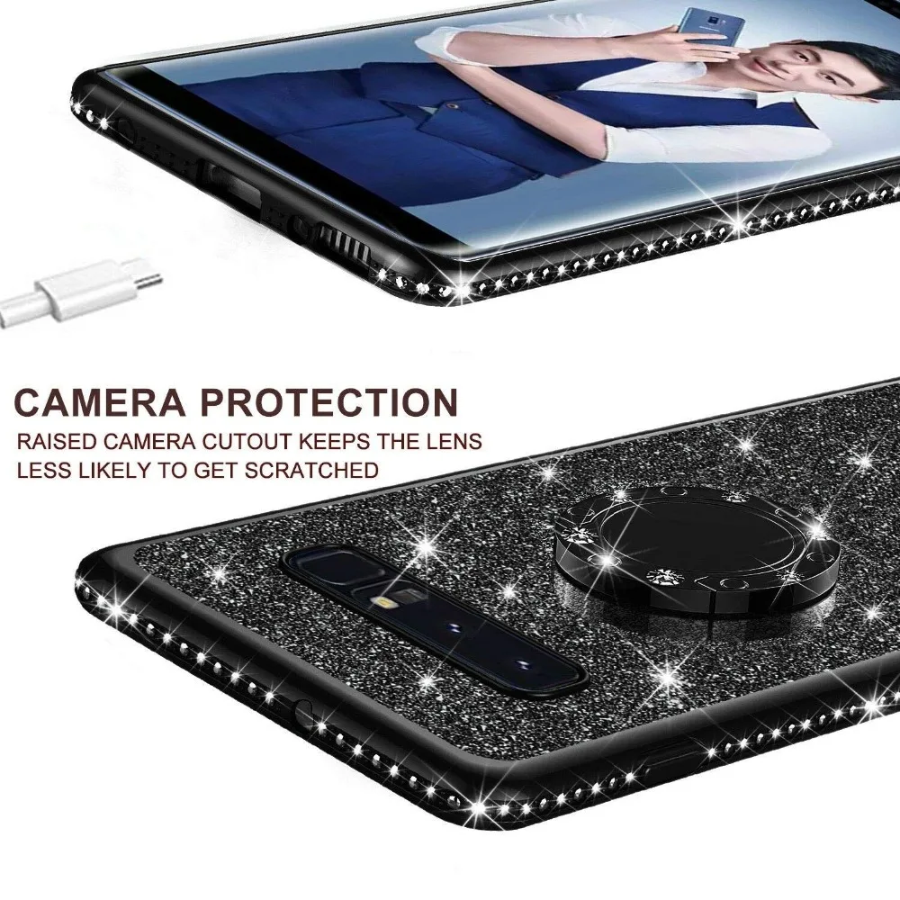 Diamond Case for Samsung Galaxy S10 Plus S10E S7 Edge S8 S9 Note 9 8 Cover For Samsung A6 A8 Plus A7 J7 2018 Glitter Bumper Case (6)