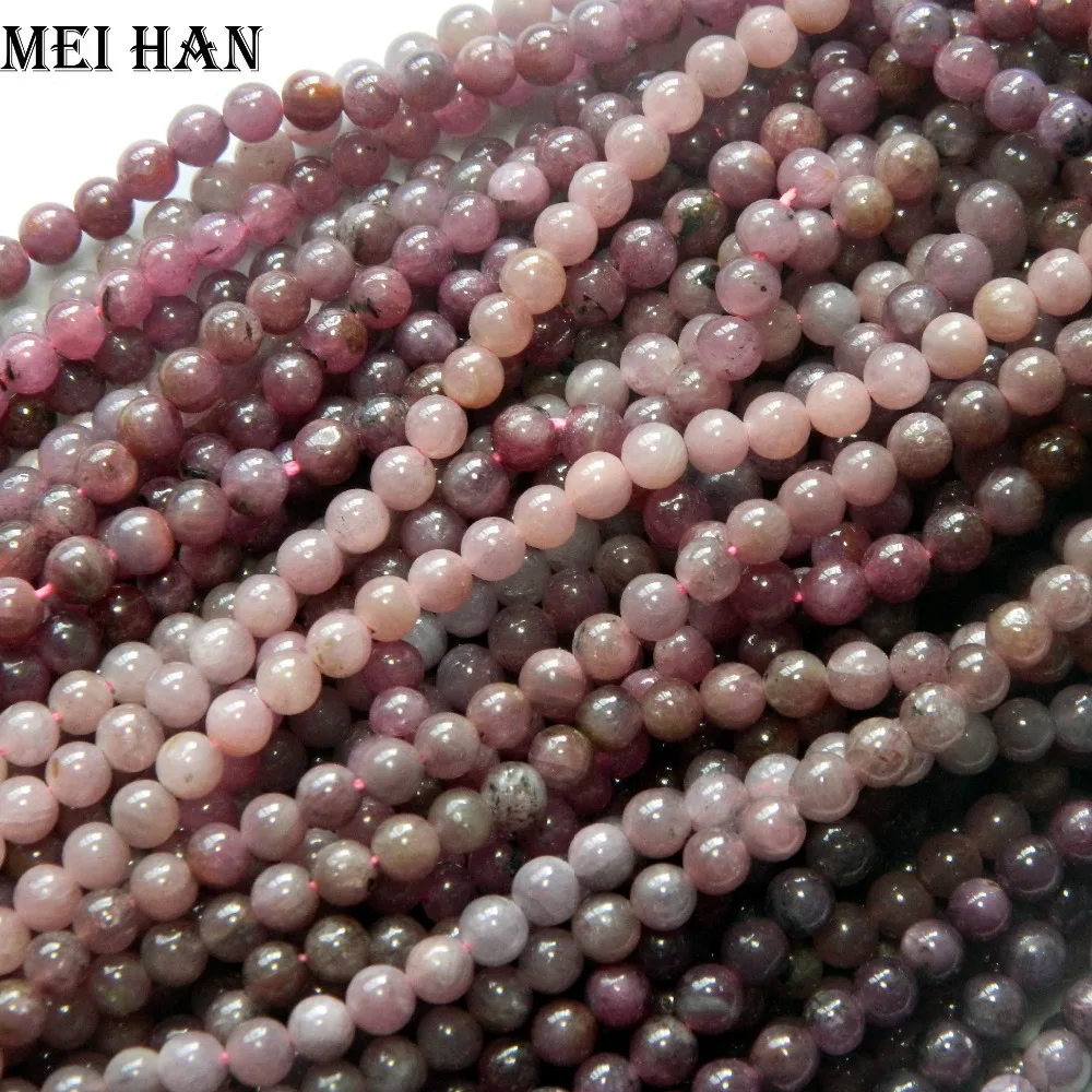 

Meihan Free shipping (1 strand/set/18g) natural 4.5-5mm ruby smooth round stone beads for jewerly bracelet earring DIY making