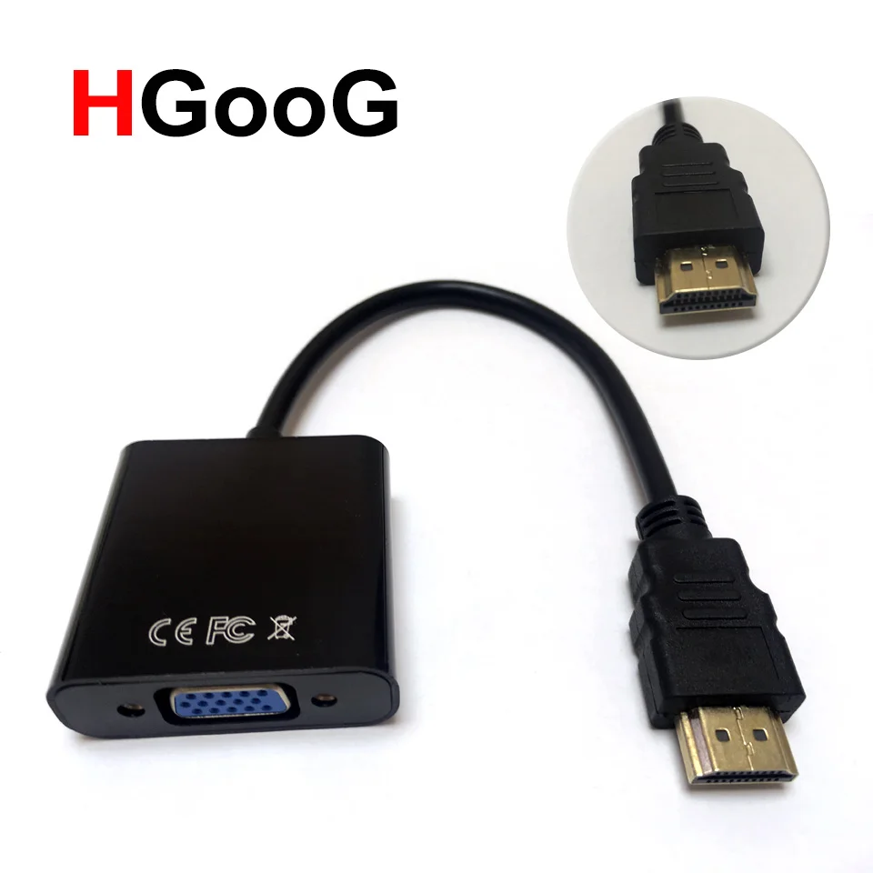 

Male to Female Audio Port for hdmi2vga for HDMI to VGA With Audio Converter Adaptor Cable for PC Laptop Tablet 1080P HDTV