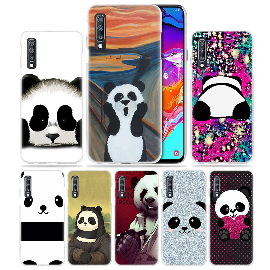 

Cartoon Case for Samsung Galaxy A50 A70 A20e A40 A30 A20 A10 A8 A6 Plus A9 A7 2018 Hard Clear Coque Phone Cover Super Cute Panda