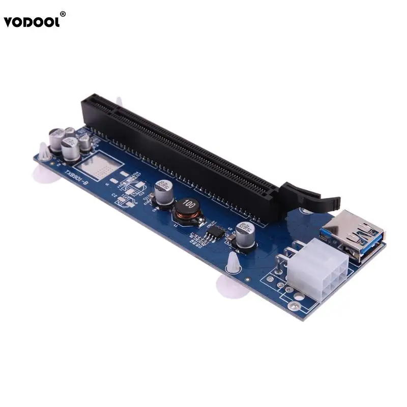 6 Pin PCI E Express Видеокарта 1X к 16X удлинитель USB 3 0 кабель SATA 15Pin 6Pin питания для биткоина