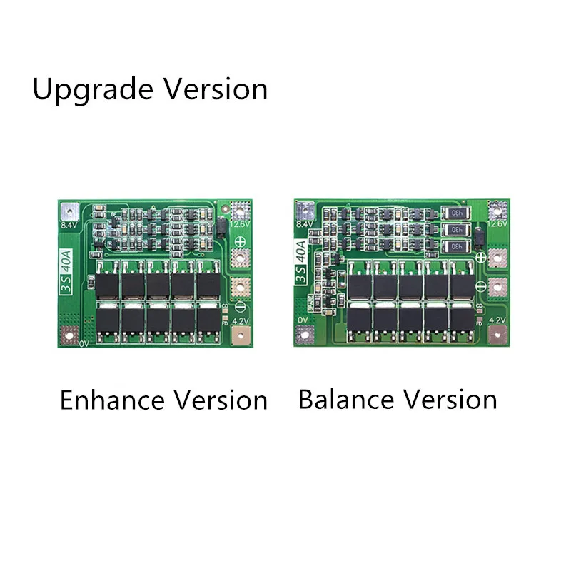 3S 40A 11,1 V 12,6 V 18650 литиевая батарея Защитная плата для сверла 40A текущий стандарт/повышение/баланс